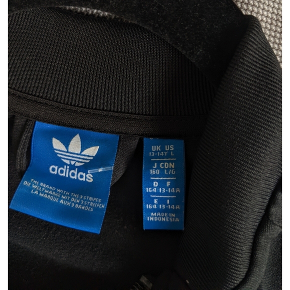 Adidas Black Sports Track Jacket Size UK 13 - 14 Y , US L - Picture 6 of 7